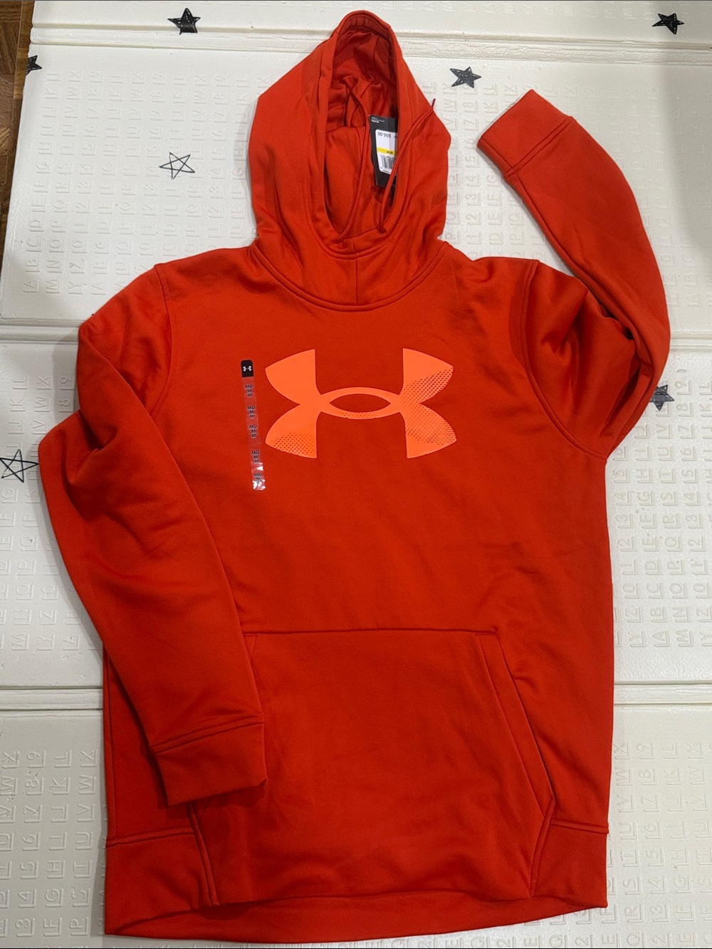Under Armour Bright Orange Zip-Up Logo Hoodie